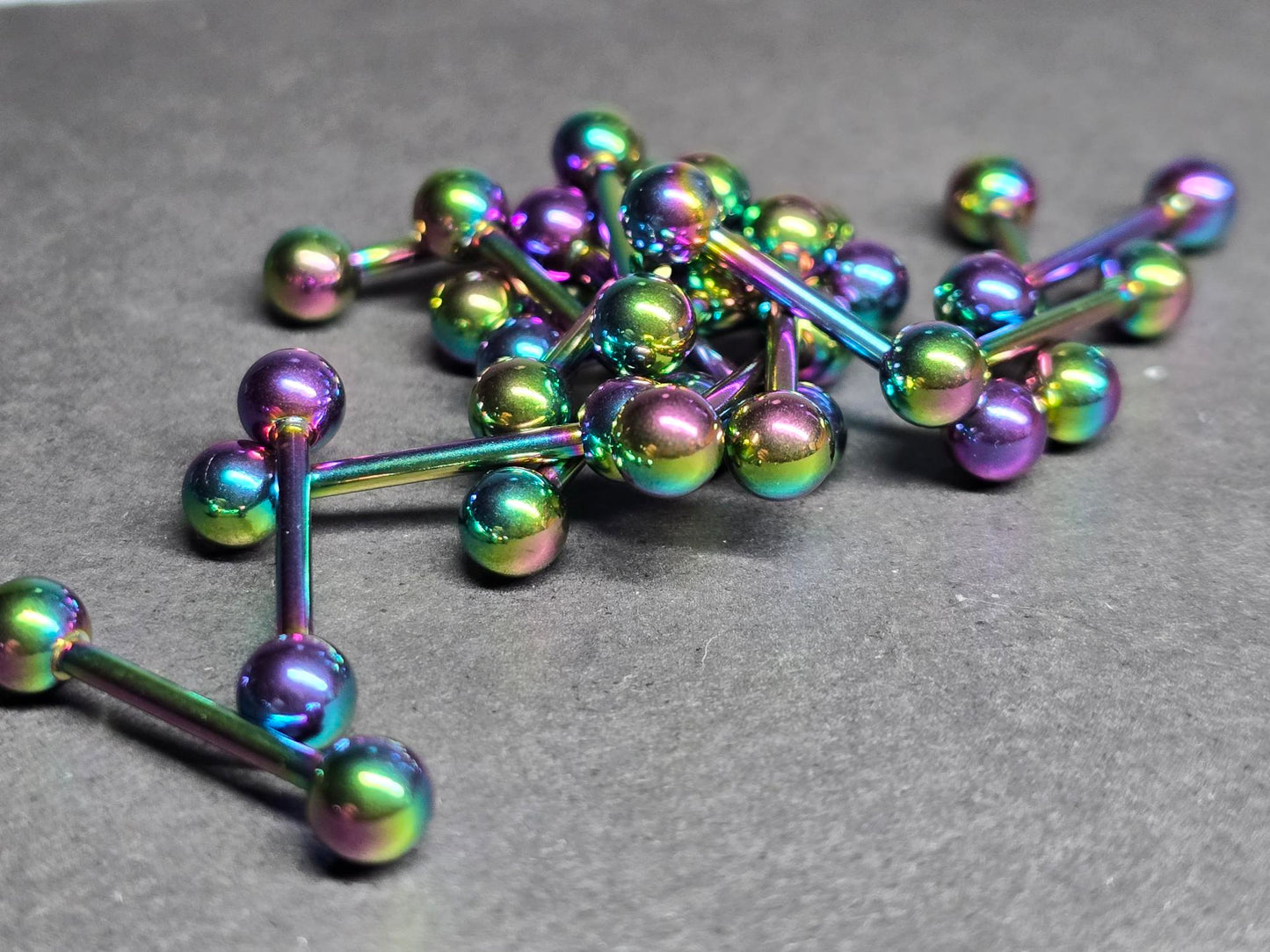 Implant grade titanium barbells, nipples, tongues, industrial, scaffold, UK seller