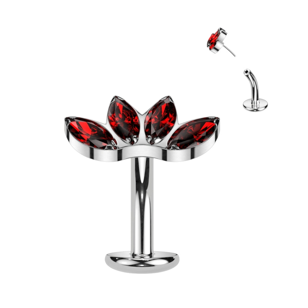Floating Navel bar, Belly bar, unique, gemmed, Implant Grade Titanium, Threadless, Curve Top, Worldwide Shipping, UK seller