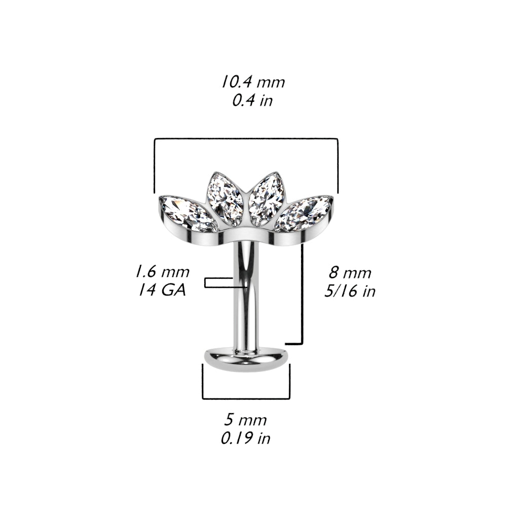 Floating Navel bar, Belly bar, unique, gemmed, Implant Grade Titanium, Threadless, Curve Top, Worldwide Shipping, UK seller
