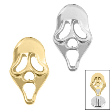 Shrieking Face Titanium internally threaded labret