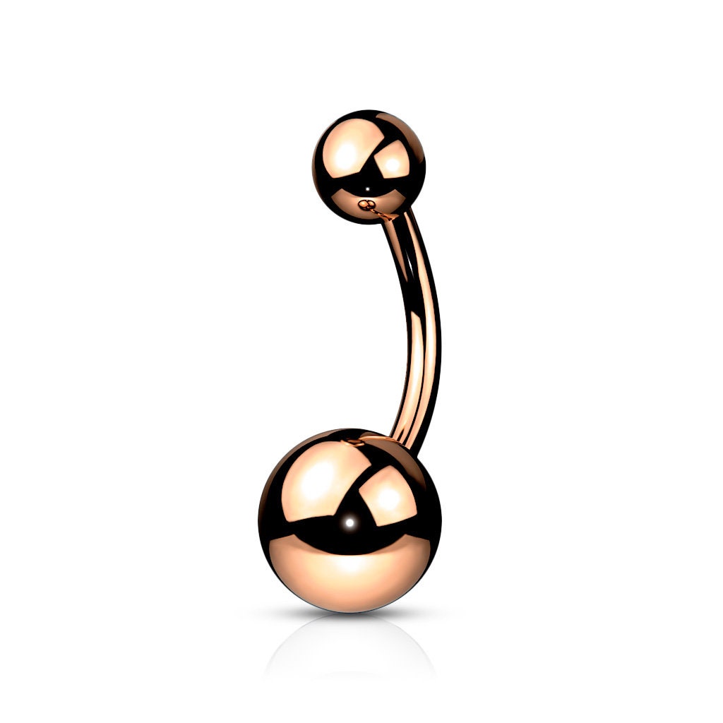 Implant Grade Titanium Externally Threaded PVD coated Belly Button Ring, bar, navel, worldwide shipping, UK seller