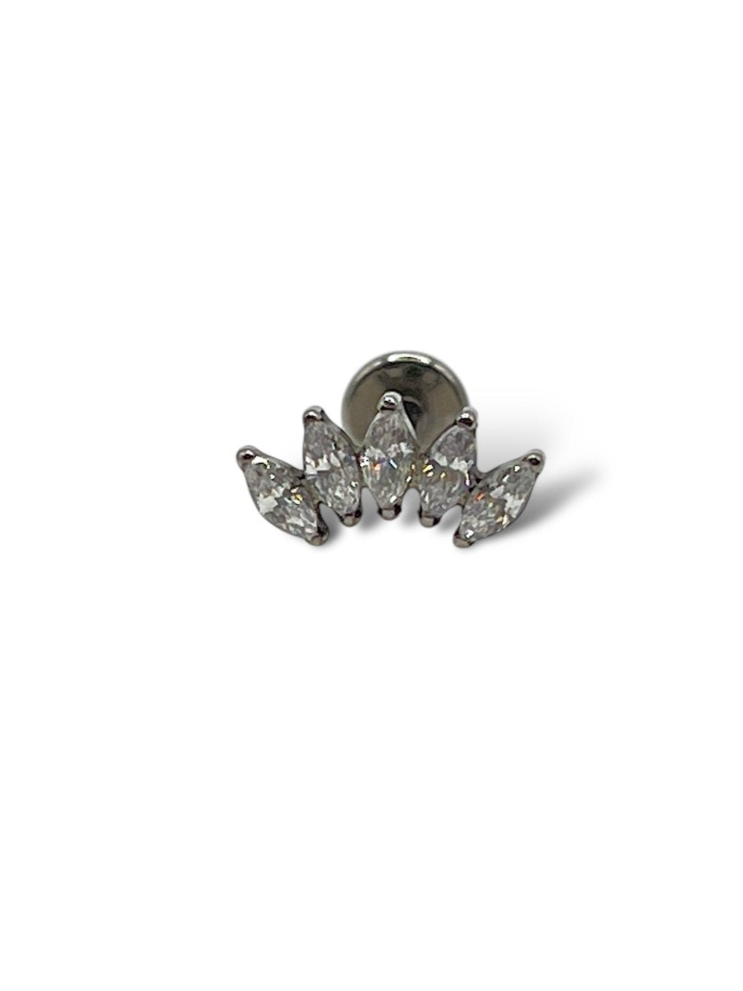 Titanium Fan Marquise Labret, 1.2/8mm Gold/High Polished, body jewellery