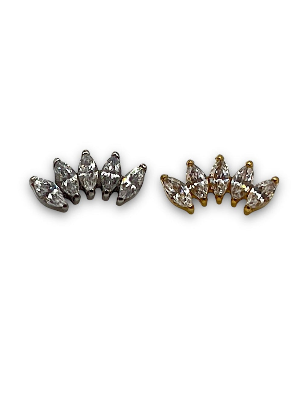 Titanium Fan Marquise Labret, 1.2/8mm Gold/High Polished, body jewellery
