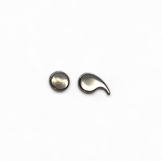 Semi Colon 1.2/6/8mm Labrets, Highly polished/Anodised, Mental Health Matters, Body Jewellery