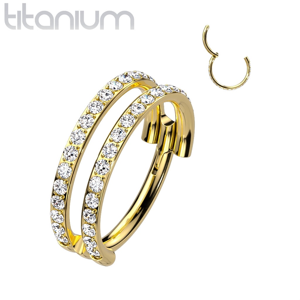 1.2mm-titanium-gold-double-hinge-ring-cz-gem-crystal-helix-earring