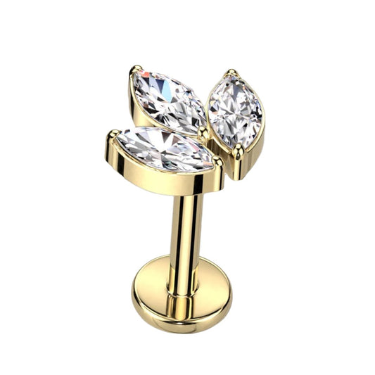 1.2mm-titanium-labret-bar-stud-purple-clear-cz-gem-gold-helix-tragus-lobe-flat-conch-piercing-triple-marquise