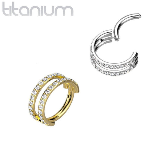 1.2mm-titanium-silver-gold-double-hinge-ring-cz-gem-crystal-earring-helix